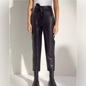 Aritzia Wilfred Black Leather Women's Pants